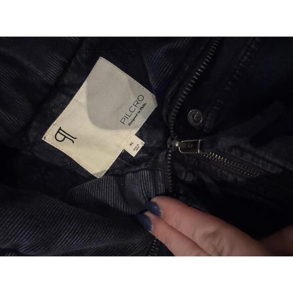 NWOT Pilcro Women's Utility Jacket Washed Navy Size XL - Picture 3 of 5